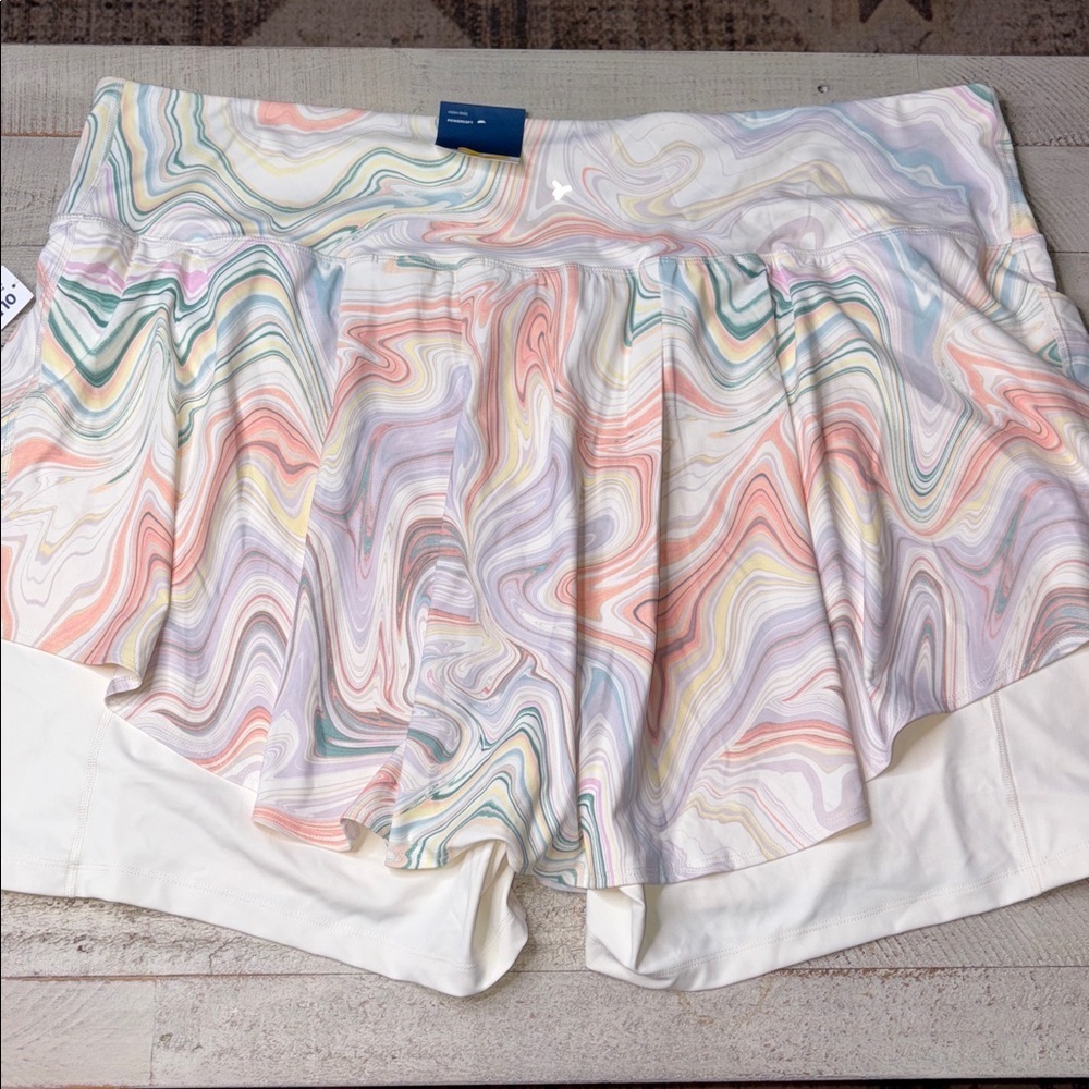 Old Navy High Rise Powersoft Swirl Marble Skort Go-dry 4X NWT!l - Picture 11 of 13